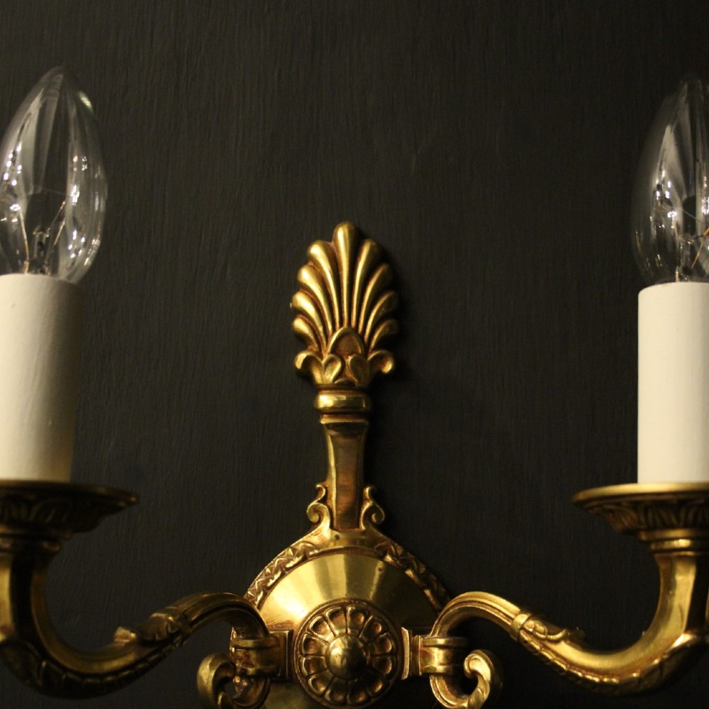 French Pair Gilded Bronze Empire Wall Lights View III