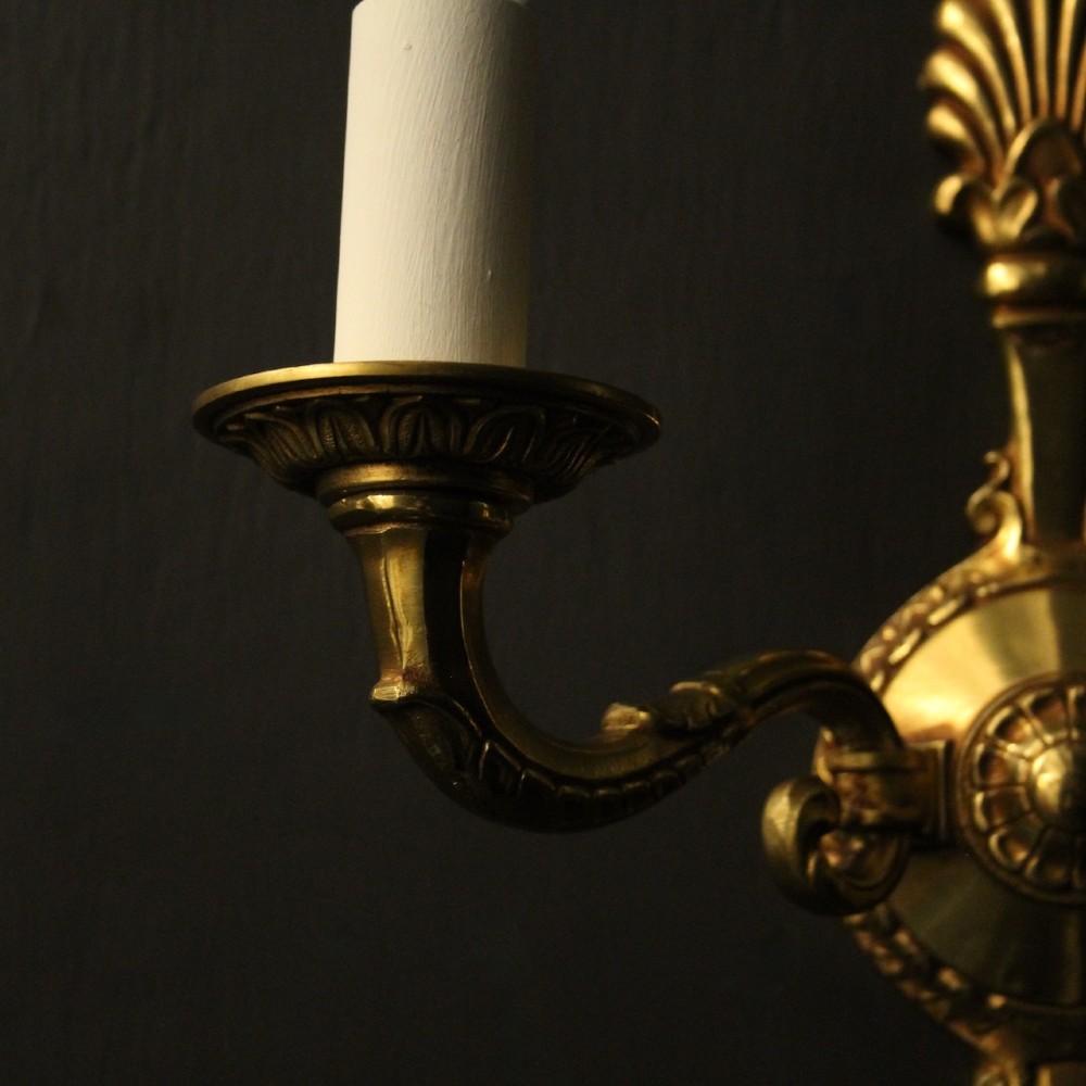 French Pair Gilded Bronze Empire Wall Lights View IX