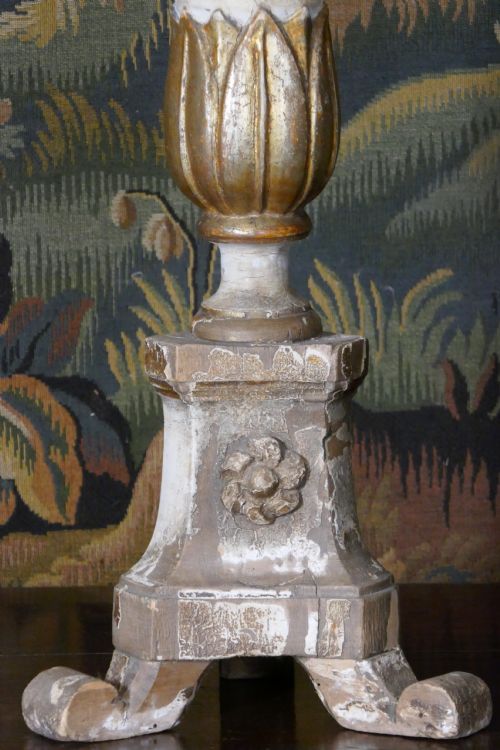 A 19TH CENTURY PRICKET CANDLE STICK - ADDITIONAL PHOTO 2