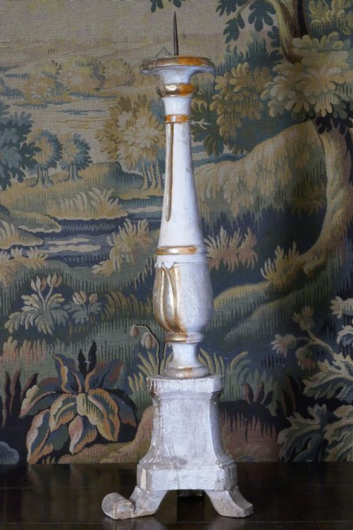 A 19TH CENTURY PRICKET CANDLE STICK - ADDITIONAL PHOTO 3