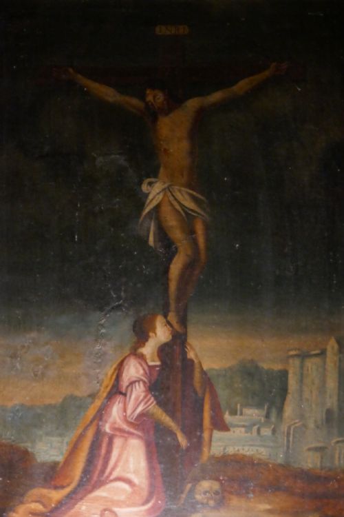 AN 18TH CENTURY RELIGIOUS PAINTING - ADDITIONAL PHOTO 1