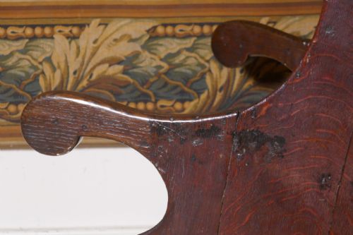 A GEORGIAN OAK WING BACK ARMCHAIR - ADDITIONAL PHOTO 6