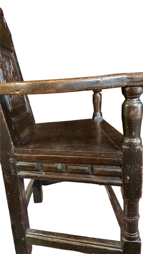 17TH CENTURY SCOTTISH WAINSCOT ARM CHAIR - ADDITIONAL PHOTO 6