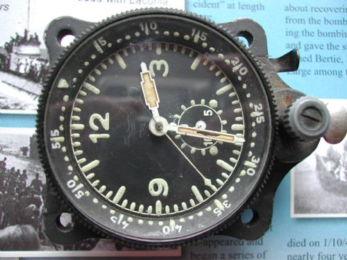 Junghans German Ww2 Military Issue Cockpit Clock Used in German Fighter Me109