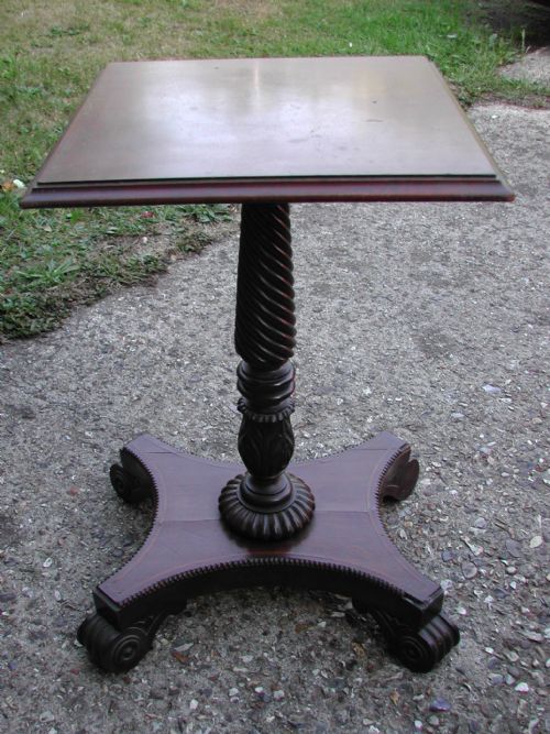 regency period inlaid rose wood and mahogany small sidewine table - CATEGORY: ANTIQUE TABLES - DATED REGENCY