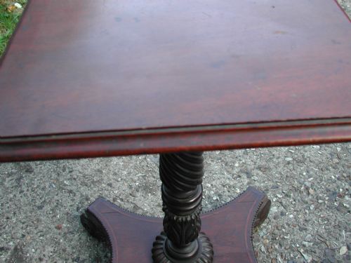 REGENCY PERIOD INLAID ROSE WOOD AND MAHOGANY SMALL SIDEWINE TABLE - ADDITIONAL PHOTO 5