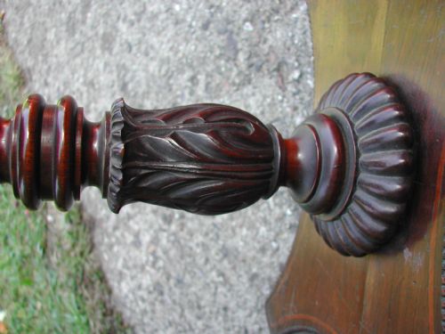 REGENCY PERIOD INLAID ROSE WOOD AND MAHOGANY SMALL SIDEWINE TABLE - ADDITIONAL PHOTO 7