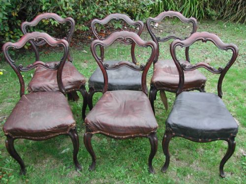 BARGIN BASEMENT SET OF SIX VICTORIAN DINNING CHAIRS CIRCA 1895 - ADDITIONAL PHOTO 1