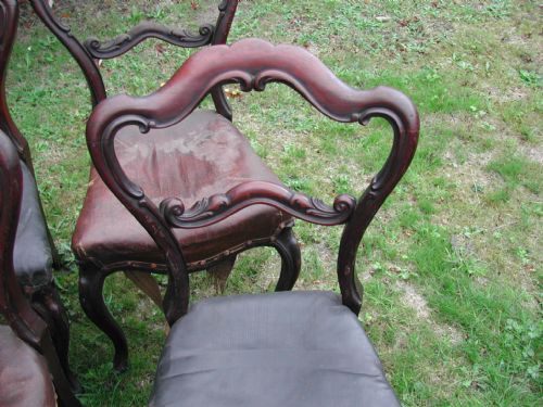 BARGIN BASEMENT SET OF SIX VICTORIAN DINNING CHAIRS CIRCA 1895 - ADDITIONAL PHOTO 3