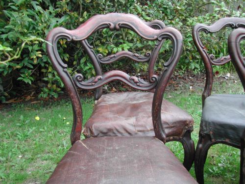 BARGIN BASEMENT SET OF SIX VICTORIAN DINNING CHAIRS CIRCA 1895 - ADDITIONAL PHOTO 5