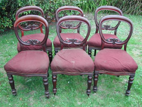 BARGIN BASEMENT SET OF SIX VICTORIAN MAHOGANY HOOP BACK DINNING CHAIRS CIRCA 1890 - ADDITIONAL PHOTO 1