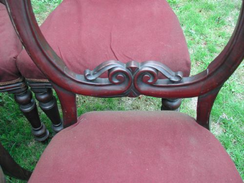 BARGIN BASEMENT SET OF SIX VICTORIAN MAHOGANY HOOP BACK DINNING CHAIRS CIRCA 1890 - ADDITIONAL PHOTO 4