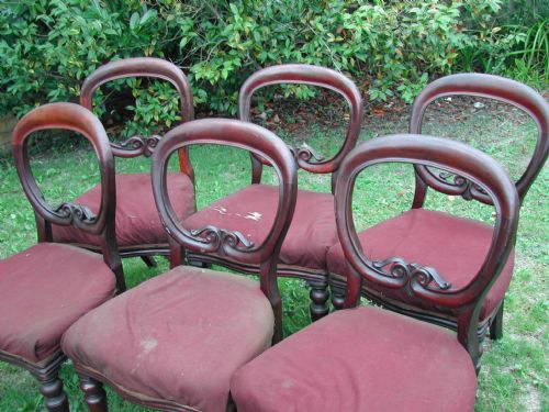 BARGIN BASEMENT SET OF SIX VICTORIAN MAHOGANY HOOP BACK DINNING CHAIRS CIRCA 1890 - ADDITIONAL PHOTO 5