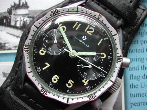 junghans type 88 military issue pilots chronograph circa 1958 - CATEGORY: ANTIQUE CLOCKS - DATED 1950