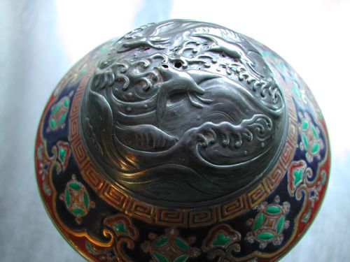 JAPANESE SATSUMA KORO AND SILVER COVER CIRCA 1875 - ADDITIONAL PHOTO 8
