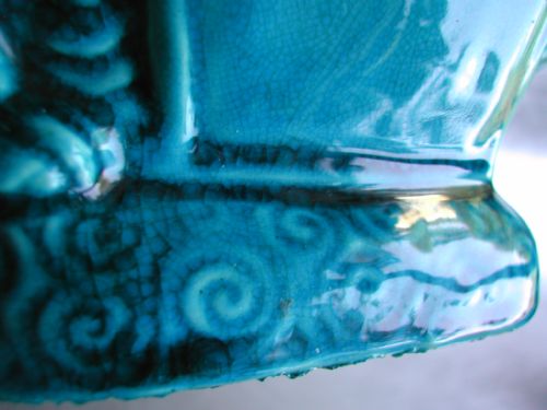 CHINESE TURQUOISE GLAZED DOG OF FO MOUNTED WINE EWER 18TH19TH CENTURY - ADDITIONAL PHOTO 11