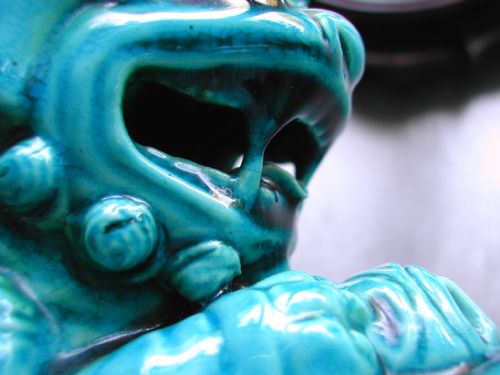 CHINESE TURQUOISE GLAZED DOG OF FO MOUNTED WINE EWER 18TH19TH CENTURY - ADDITIONAL PHOTO 14