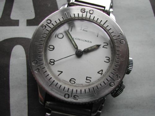 longines weems pilots watch circa 1940 - CATEGORY: ANTIQUE CLOCKS - DATED 1940