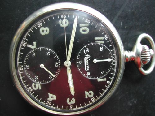 GERMAN WW2 MINERVA MILITARY CHRONOGRAPH POCKET WATCH CIRCA 1940 - ADDITIONAL PHOTO 1