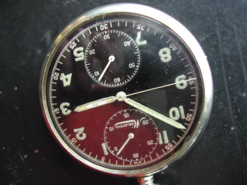 GERMAN WW2 MINERVA MILITARY CHRONOGRAPH POCKET WATCH CIRCA 1940 - ADDITIONAL PHOTO 2