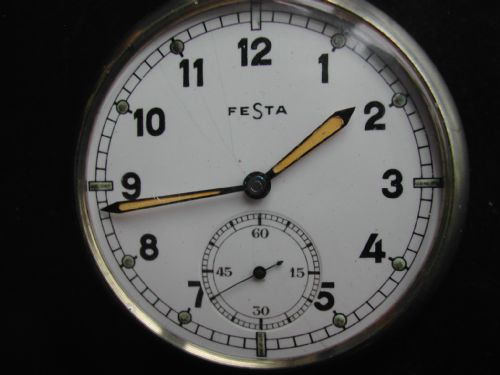 german ww2 festa pocket watch probably uboat issued circa 1943 - CATEGORY: ANTIQUE CLOCKS - DATED 1940
