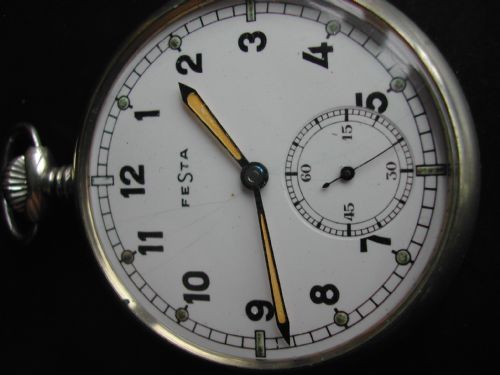 GERMAN WW2 FESTA POCKET WATCH PROBABLY UBOAT ISSUED CIRCA 1943 - ADDITIONAL PHOTO 3