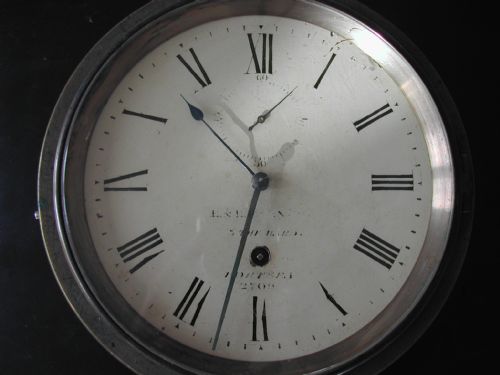 e e emanuel of portsea marine bulkhead clock 2nd half 19th century - CATEGORY: ANTIQUE CLOCKS - DATED 19TH CENTURY