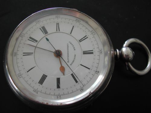 CENTRE SECONDS SILVER POCKET CHRONOGRAPH BY E L HARRIS WOLVERHAMPTON CIRCA 1887 - ADDITIONAL PHOTO 1
