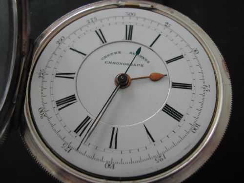 CENTRE SECONDS SILVER POCKET CHRONOGRAPH BY E L HARRIS WOLVERHAMPTON CIRCA 1887 - ADDITIONAL PHOTO 2