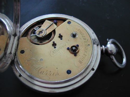 CENTRE SECONDS SILVER POCKET CHRONOGRAPH BY E L HARRIS WOLVERHAMPTON CIRCA 1887 - ADDITIONAL PHOTO 6