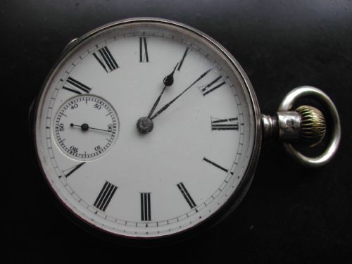 FINE ENGLISH SILVER CASED WALTHAM RIVERSIDE POCKET WATCH CIRCA 1928 - ADDITIONAL PHOTO 1