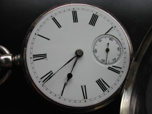 FINE ENGLISH SILVER CASED WALTHAM RIVERSIDE POCKET WATCH CIRCA 1928 - ADDITIONAL PHOTO 2
