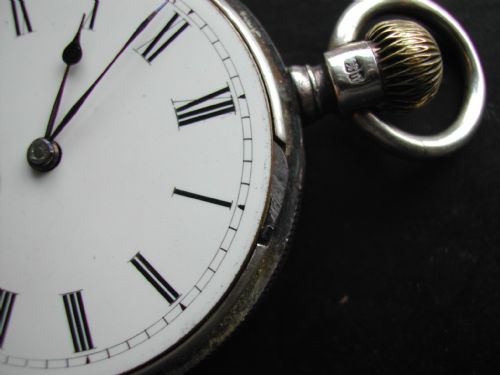 FINE ENGLISH SILVER CASED WALTHAM RIVERSIDE POCKET WATCH CIRCA 1928 - ADDITIONAL PHOTO 3