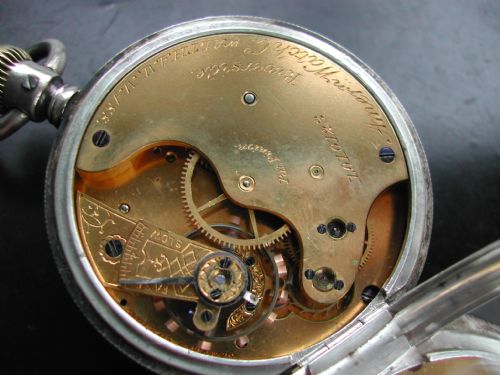 FINE ENGLISH SILVER CASED WALTHAM RIVERSIDE POCKET WATCH CIRCA 1928 - ADDITIONAL PHOTO 8