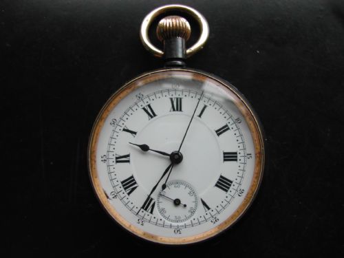 VERY RARE WW1 CENTRE SECONDS SMALL FOB WATCH AND ITS ORIGINAL WW1 LEATHER STRAP CIRCA 1917 - ADDITIONAL PHOTO 3