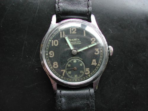 ww2 phenix german army military issue watch circa 1940 - CATEGORY: ANTIQUE CLOCKS - DATED 1940