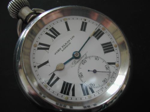 JOHN ELKAN LTD RAILWAY POCKET WATCH CIRCA 1930 - ADDITIONAL PHOTO 2