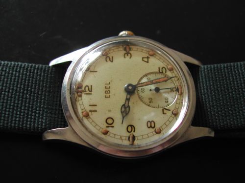 ww2 issue ebel army time piece atp circa 1944 - CATEGORY: ANTIQUE CLOCKS - DATED 1940