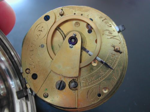 RARE DENT OF LONDON SILVER POCKET WATCH NO 6818 CIRCA 1842 - ADDITIONAL PHOTO 3