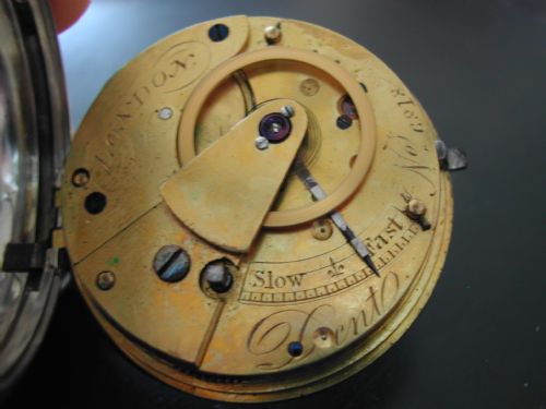 RARE DENT OF LONDON SILVER POCKET WATCH NO 6818 CIRCA 1842 - ADDITIONAL PHOTO 5
