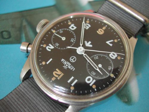 BRITISH ROYAL NAVAL PILOTS CHRONOGRAPH BY LEMANIA CIRCA 1958 - ADDITIONAL PHOTO 3