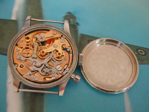 BRITISH ROYAL NAVAL PILOTS CHRONOGRAPH BY LEMANIA CIRCA 1958 - ADDITIONAL PHOTO 10