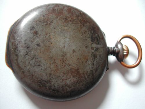 WW1 GUN METAL POCKET ALARM WATCH AS USED BY OFFICERS MADE BY ZENITH CIRCA 1914 - ADDITIONAL PHOTO 3