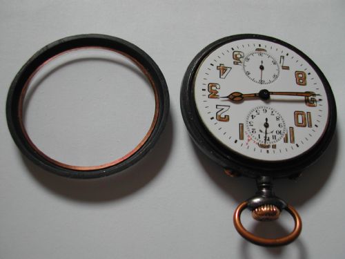 WW1 GUN METAL POCKET ALARM WATCH AS USED BY OFFICERS MADE BY ZENITH CIRCA 1914 - ADDITIONAL PHOTO 6