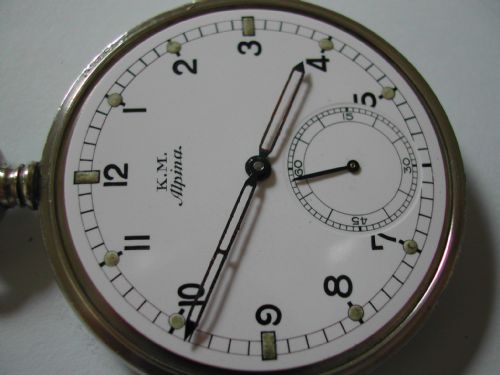 WW2 GERMAN ALPINA KM KRIEGSMARINE DECK WATCH CIRCA 1943 - ADDITIONAL PHOTO 8