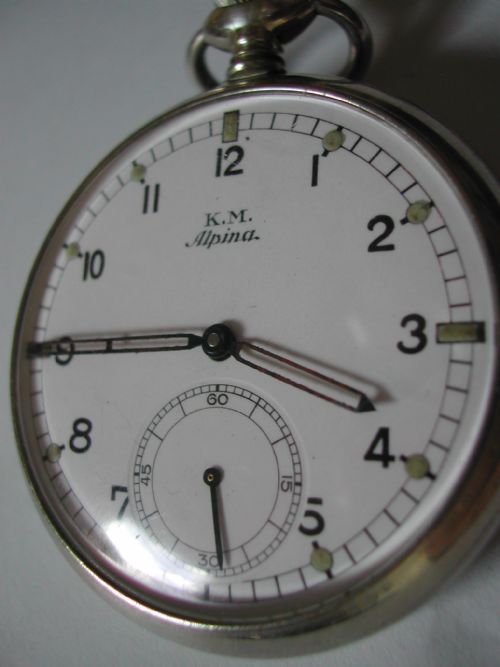 ww2 german alpina km kriegsmarine deck watch circa 1943 - CATEGORY: ANTIQUE CLOCKS - DATED 1940