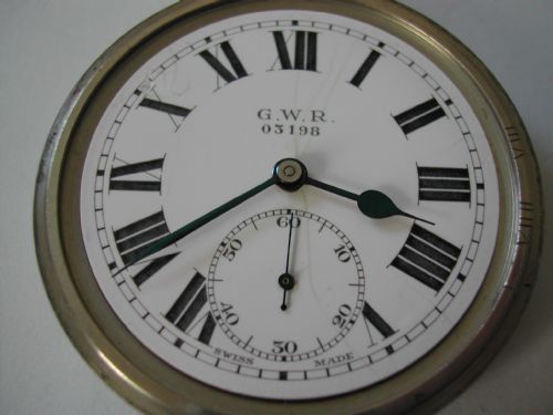 GREAT WESTERN RAILWAY ISSUE POCKET WATCH NO 03198 PRE 1948 - ADDITIONAL PHOTO 4