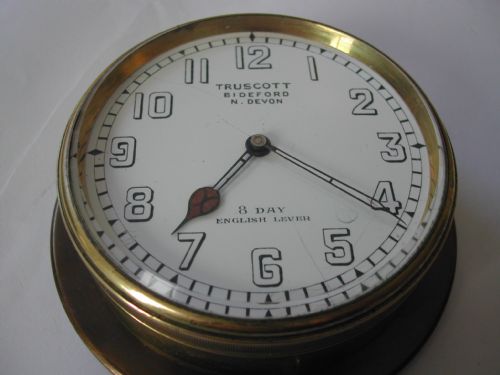 ww1 period car or lorry dashboard clock with 8 day lever movement circa 1914 - CATEGORY: ANTIQUE CLOCKS - DATED 