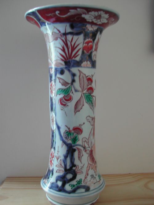 RARE EARLY JAPANESE IMARI TRUMPET VASE DECORATED WITH HORSE AND HARE DATING TO FIRST QUARTER 18TH CENTURY - ADDITIONAL PHOTO 13