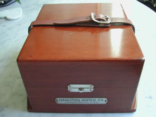 ww2 hamilton admiralty issue chronometer grade hs2 deck watch and inner and outer box set dating to 1942 - CATEGORY: ANTIQUE CLOCKS - DATED 1940
